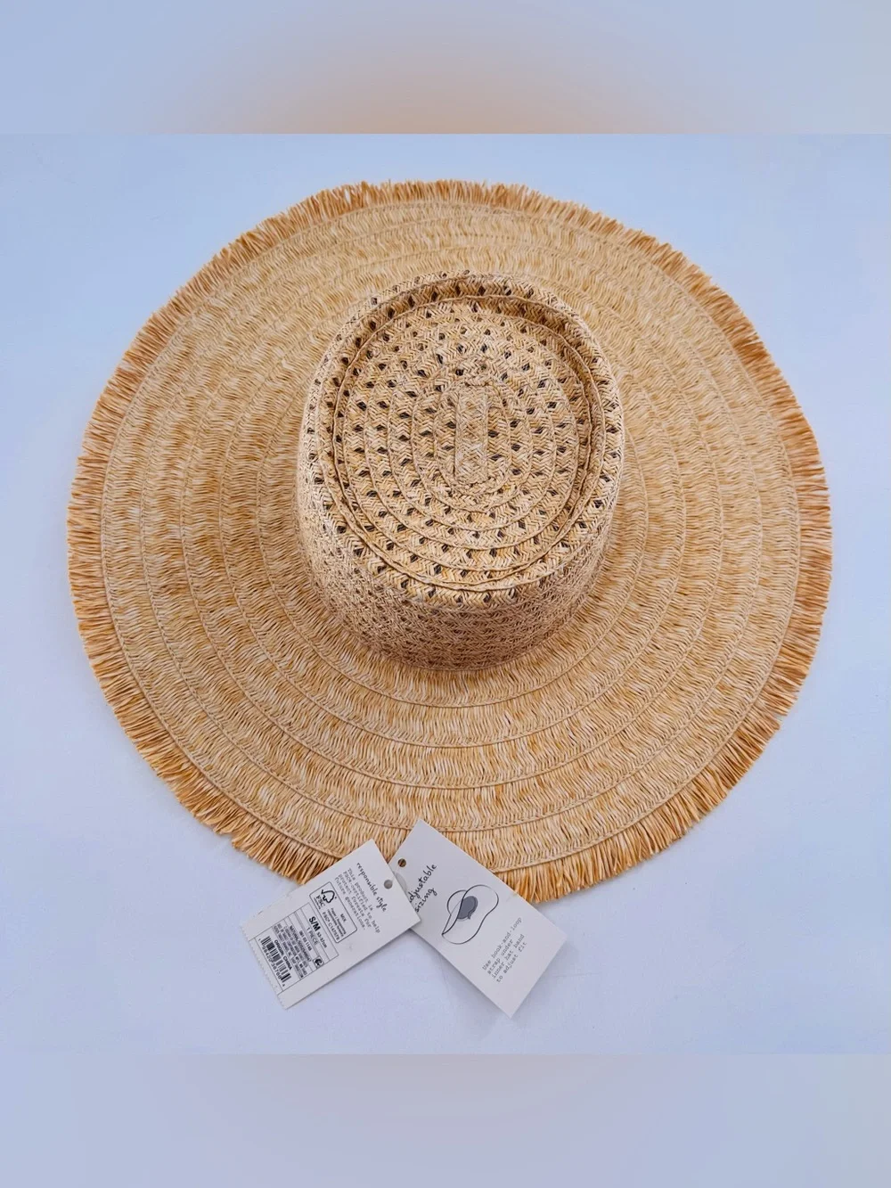 A New Day Paper Hat Sun Protection Wide Brim Size S/M 53-57cm NEW Summer Garden